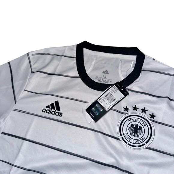 Adidas Vintage NWT Rare Germany National Soccer Jersey White Black Medium - Picture 6 of 11